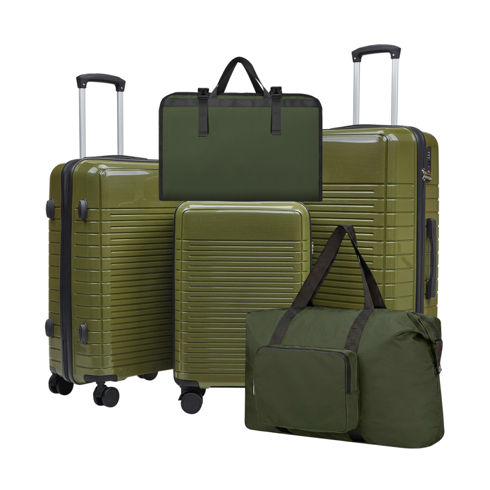 Foldable Rolling Luggage Bag - Набор из 5 предметов: жесткий чемодан