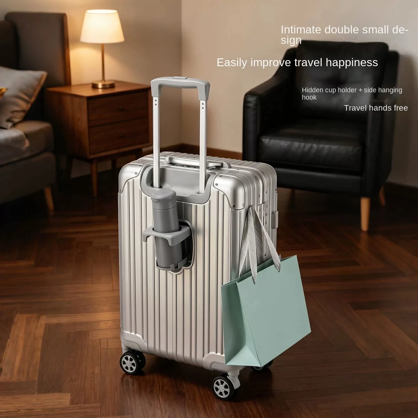 Дорожный чемодан с фронтальным – обзор и цена Spinner Wheel Rolling Suitcase 20 Inch